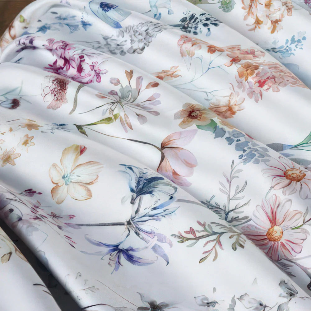 Floraison Élégante Egyptian cotton bedding set, 500 thread count | Green Floral