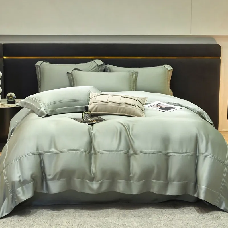 Sereno bedding set made from Lyocell with 600 threads | Sage green