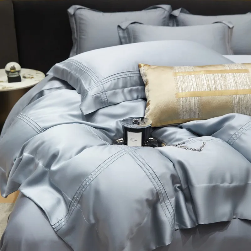 Sereno bedding set made from Lyocell 600 thread count | Light gray
