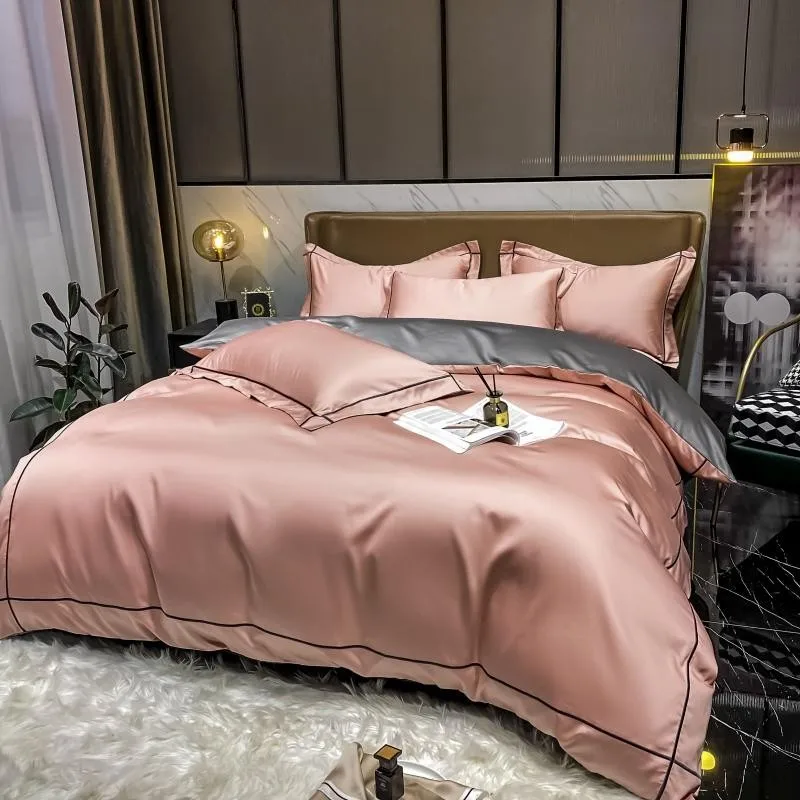 Elmsen duvet cover set made from Egyptian cotton, 600 thread count | Rose