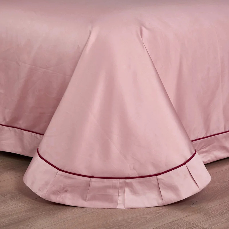 Glanzreich bed linen set made from 800 thread count jacquard cotton | Rosé