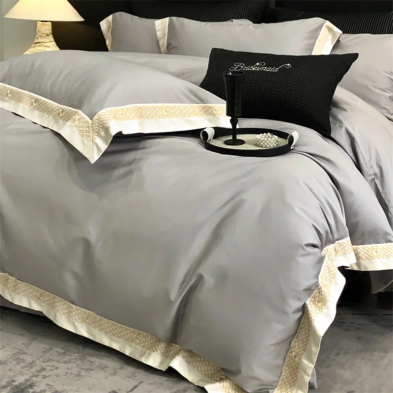 Edelmeer bedding set made from Egyptian cotton, 600 thread count | Gray