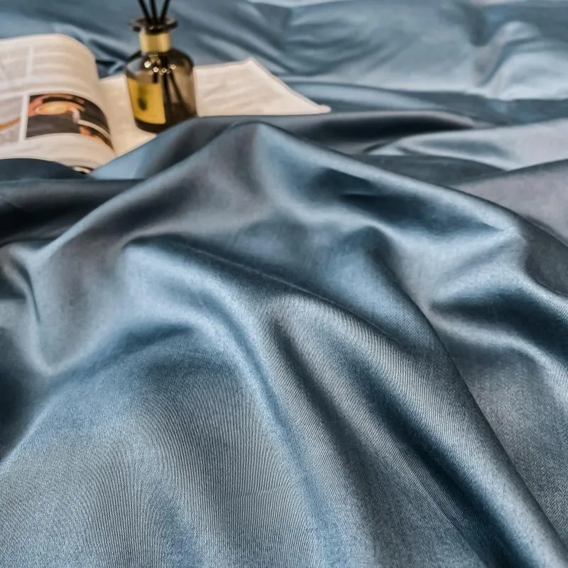 Elmsen duvet cover set made from Egyptian cotton, 600 thread count | Light blue