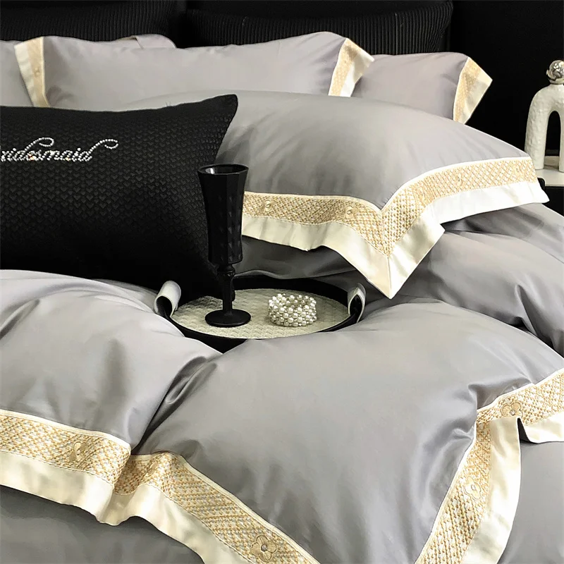 Edelmeer bedding set made from Egyptian cotton, 600 thread count | Gray