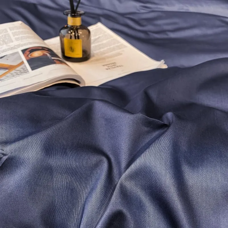 Elmsen Duvet Cover Set in Egyptian Cotton 600 Thread Count | Purple
