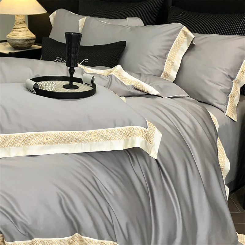 Edelmeer bedding set made from Egyptian cotton, 600 thread count | Gray