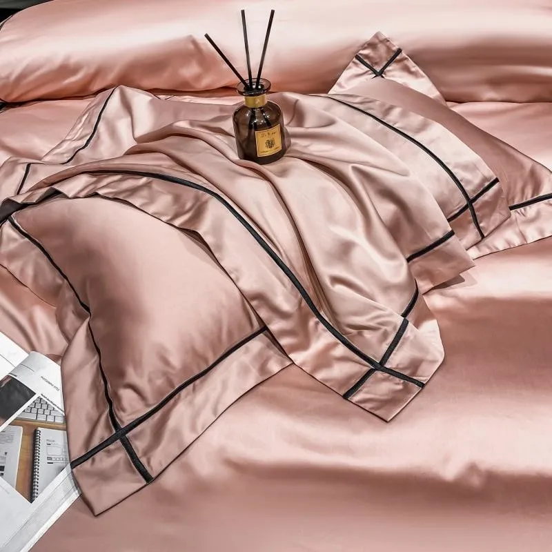 Elmsen duvet cover set made from Egyptian cotton, 600 thread count | Rose