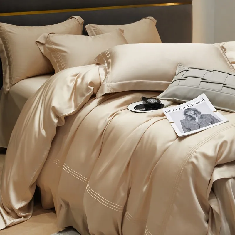 Sereno bedding set made from Lyocell with 600 threads | Champagne