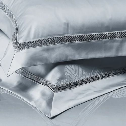 Glanzreich bedding set made from 800 thread count jacquard cotton | Gray floral