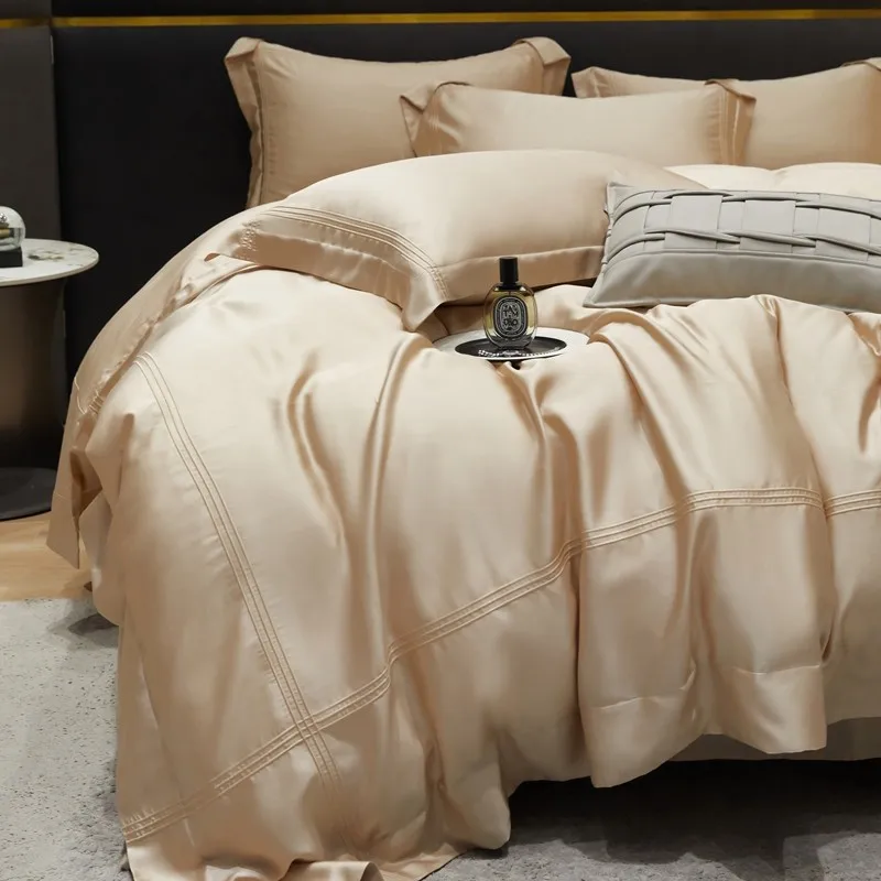 Sereno bedding set made from Lyocell with 600 threads | Champagne