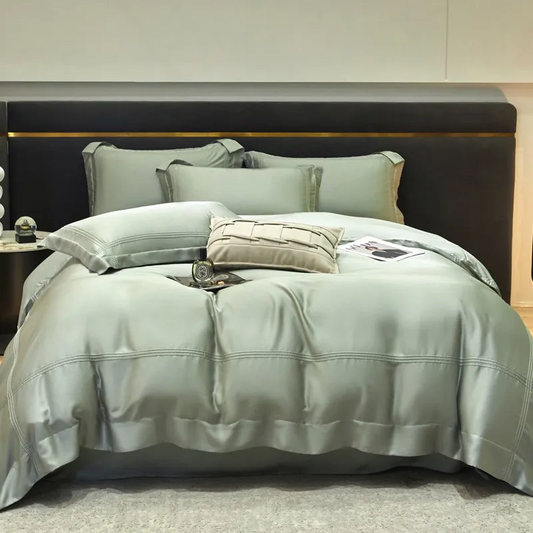 Sereno bedding set made from Lyocell with 600 threads | Sage green