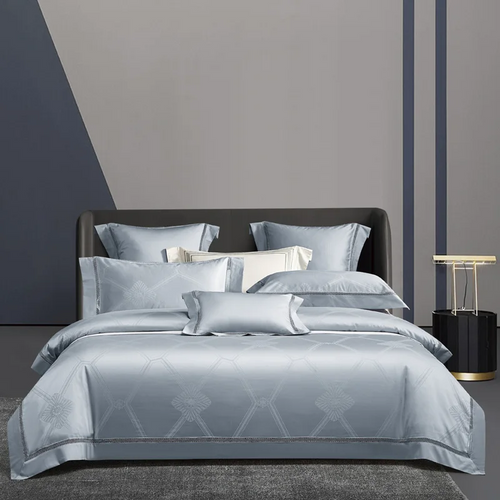 Glanzreich bedding set made from 800 thread count jacquard cotton | Gray floral