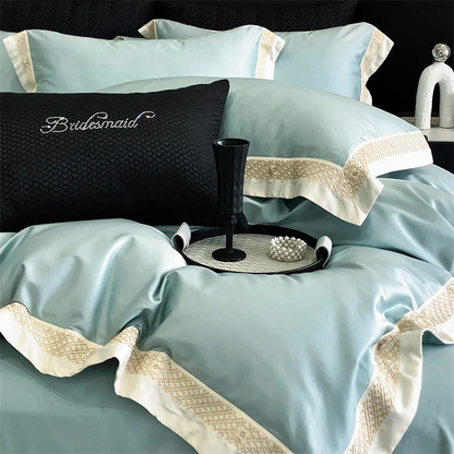 Edelmeer bed linen set made from Egyptian cotton, 600 thread count | Turquoise