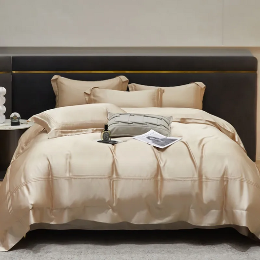 Sereno bedding set made from Lyocell with 600 threads | Champagne