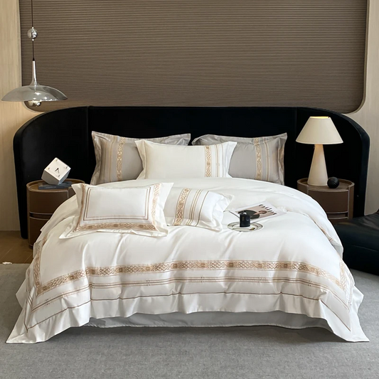 Aurum Élégance bed linen set made from Egyptian cotton, 400 thread count | Gold