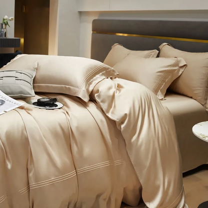 Sereno bedding set made from Lyocell with 600 threads | Champagne