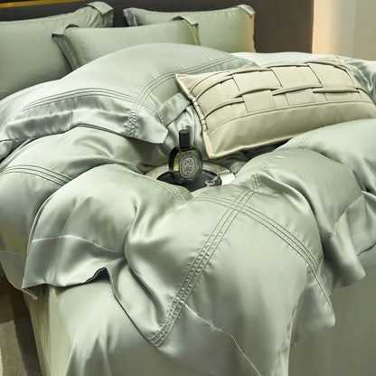 Sereno bedding set made from Lyocell with 600 threads | Sage green