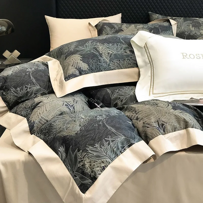 Wiesenhof duvet cover set made from Egyptian cotton, 1000 thread count | Black