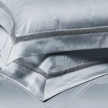 Glanzreich bedding set made from 800 thread count jacquard cotton | Gray floral